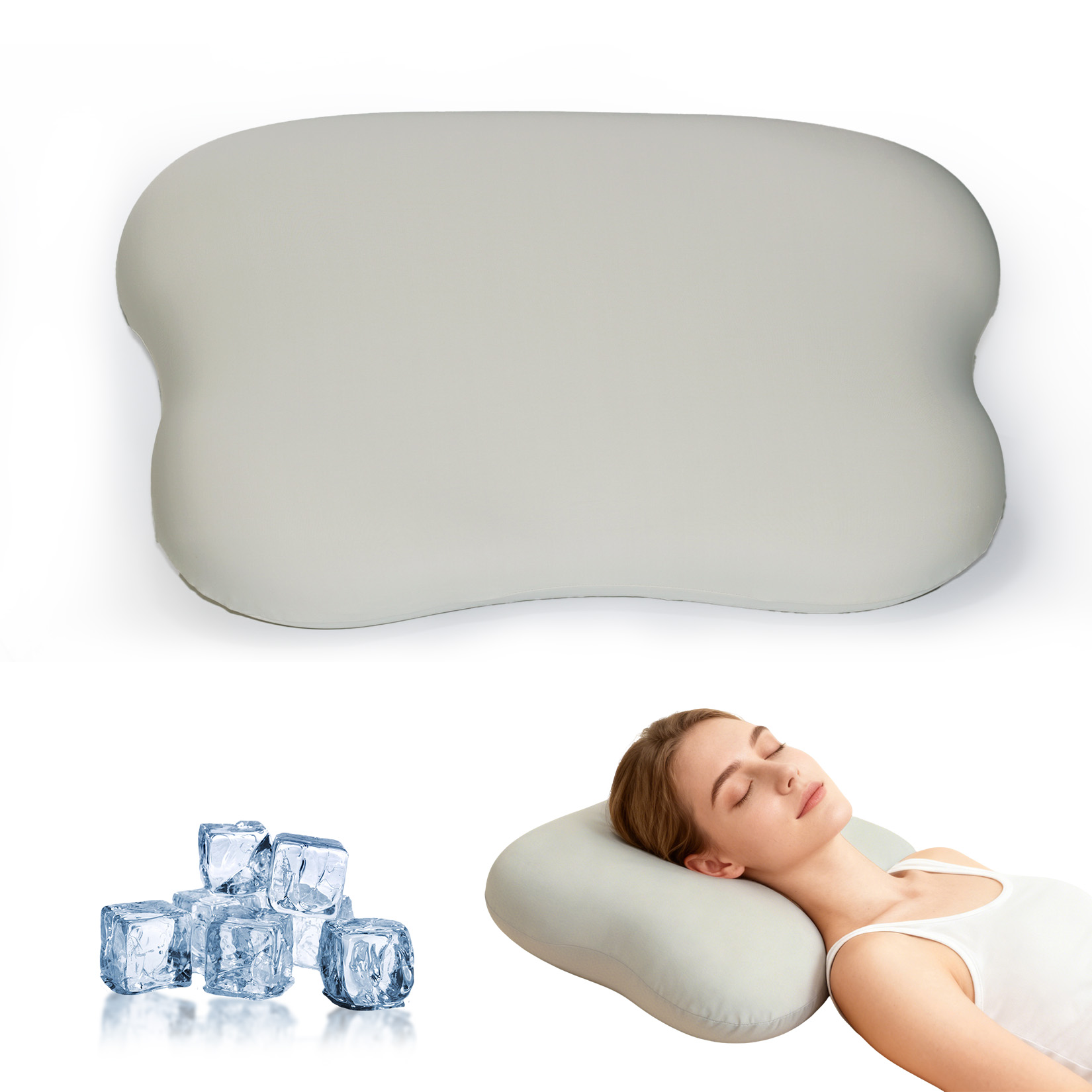 Memory Foam Orthopedic Pillow Neck Pain - Bantal Leher untuk Meredakan Nyeri Leher