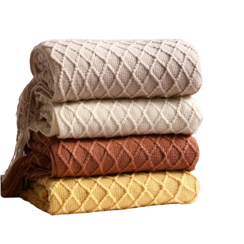 Selimut Rajut Berbentuk Berlia - Boho Throw Blanket Fringe ulasan dan harga